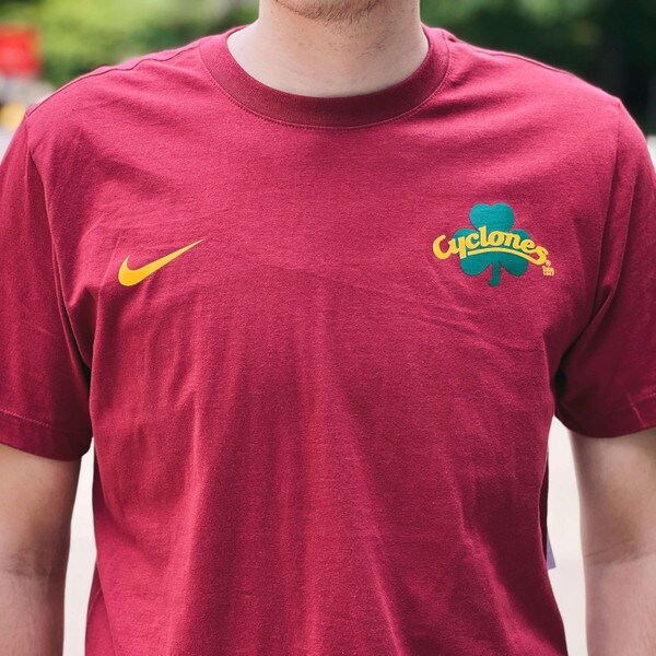 Nike® Cyclones Script Clover Cardinal T-Shirt